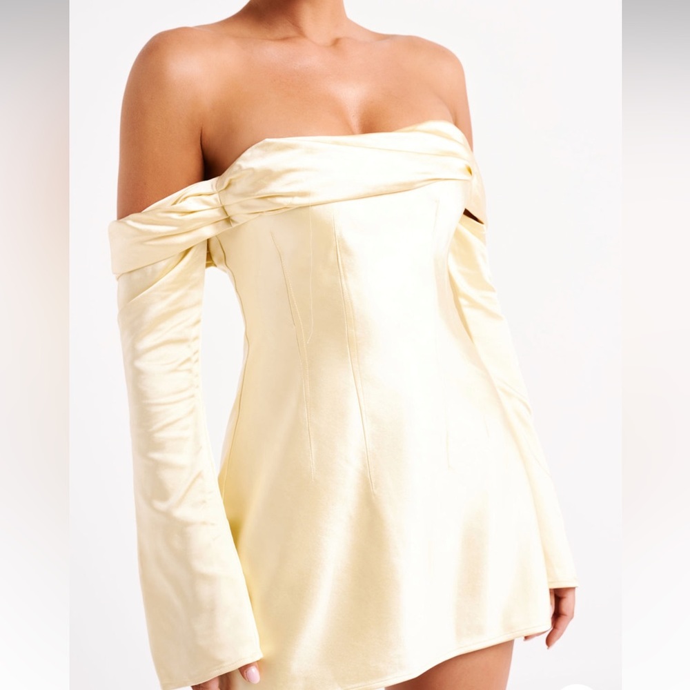 SALE ‼️ Satin Mini Dress Giselle Off Shoulder
